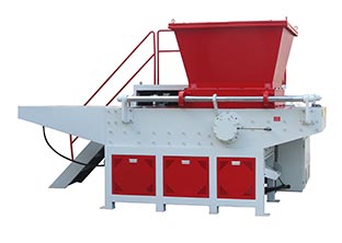 PVC帶子邊角料撕碎，單軸撕碎機(jī)