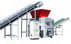 噸包袋撕碎，塑料垃圾桶撕碎，雙軸撕碎機，剪切式撕碎機